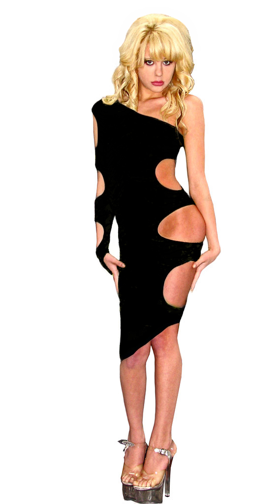 5-Vamp dress front-longer-black